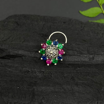 Multi Bloomed Flower Nose Pin